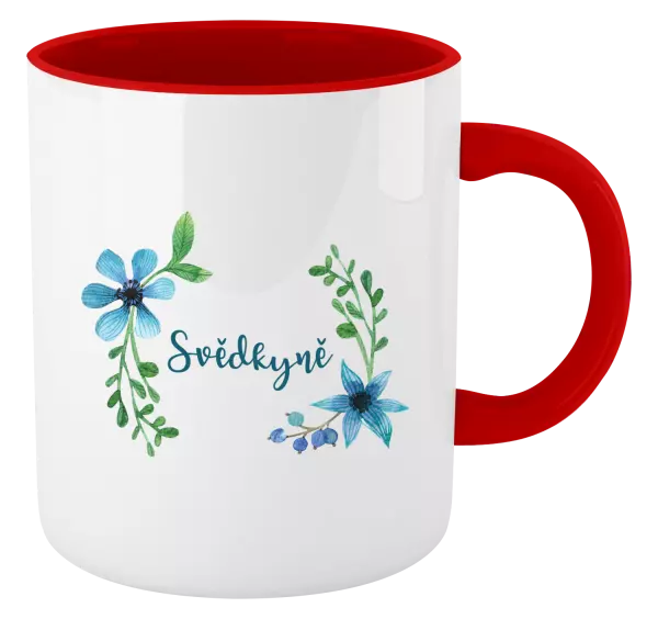 Hrnek Svědkyně - modré květiny