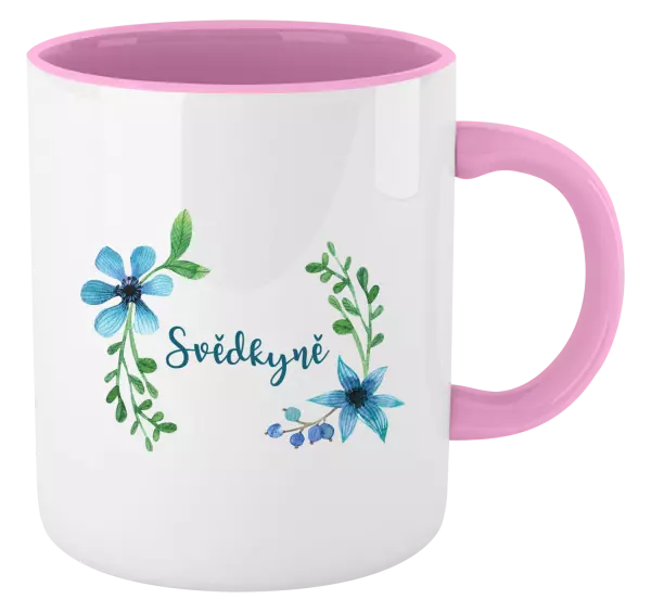 Hrnek Svědkyně - modré květiny