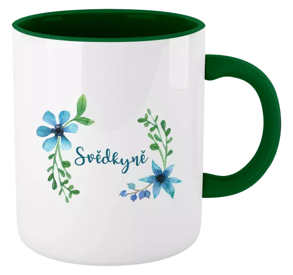 Hrnek Svědkyně - modré květiny