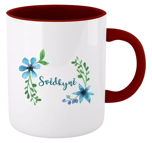 Hrnek Svědkyně - modré květiny