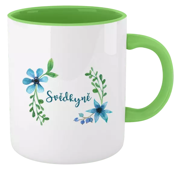 Hrnek Svědkyně - modré květiny