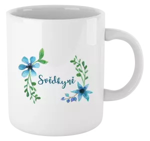 Hrnek Svědkyně - modré květiny