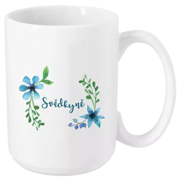 Hrnek Svědkyně - modré květiny
