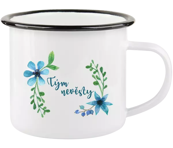 Plecháček Tým nevěsty - modré květiny