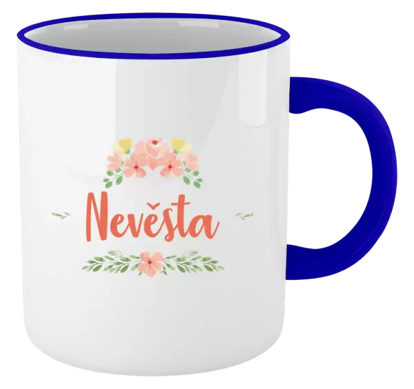 Hrnek Nevěsta - oranžové květiny