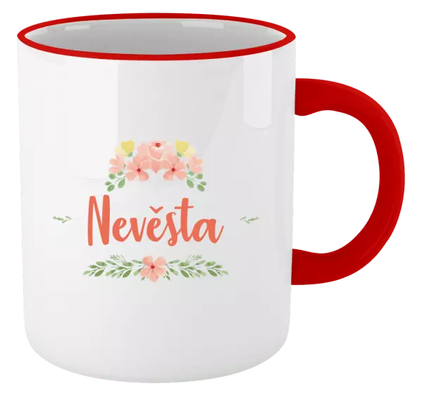 Hrnek Nevěsta - oranžové květiny