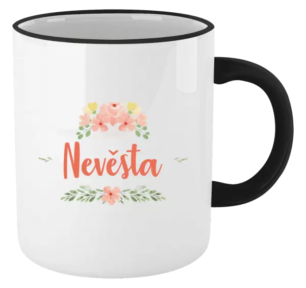 Hrnek Nevěsta - oranžové květiny