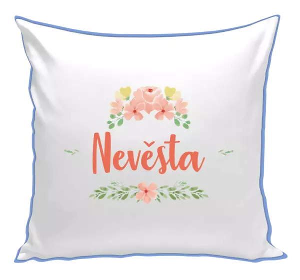Polštář Nevěsta - oranžové květiny