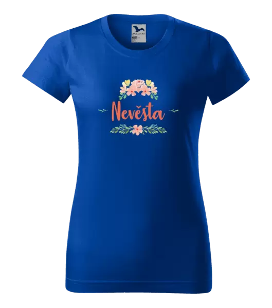 Dámské tričko Nevěsta - oranžové květiny