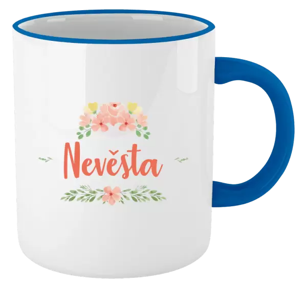 Hrnek Nevěsta - oranžové květiny