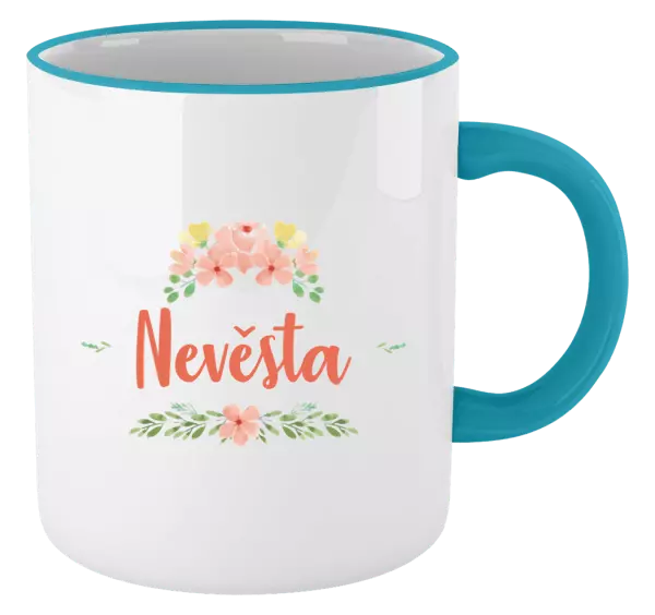 Hrnek Nevěsta - oranžové květiny