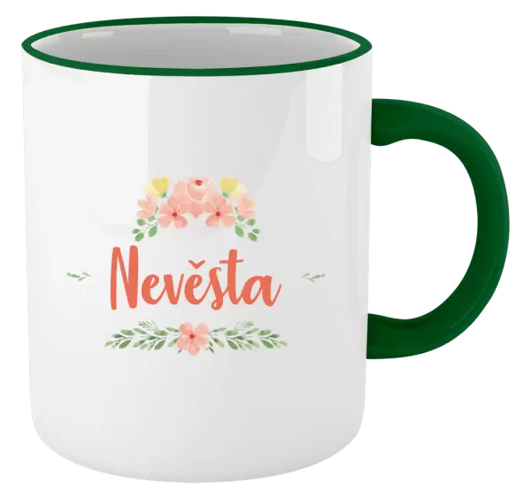 Hrnek Nevěsta - oranžové květiny