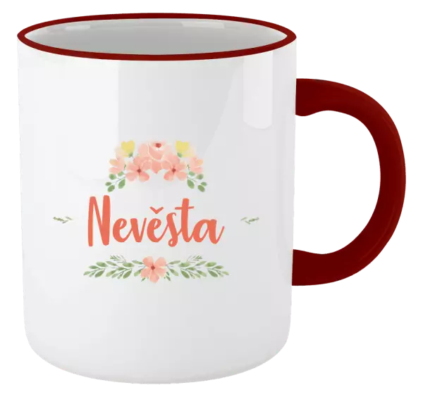 Hrnek Nevěsta - oranžové květiny