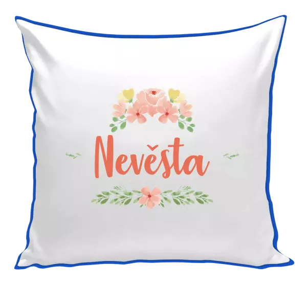 Polštář Nevěsta - oranžové květiny