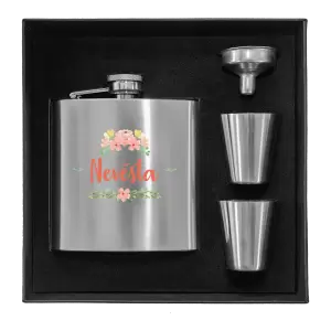 Placatka v krabičce Nevěsta - oranžové květiny