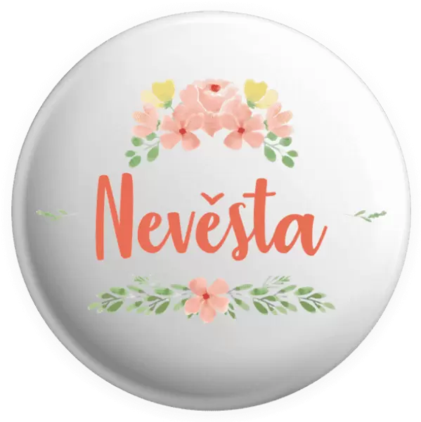 Placka Nevěsta - oranžové květiny