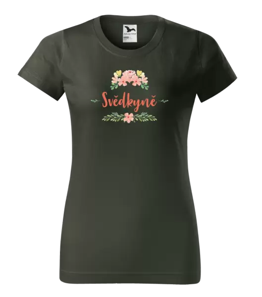 Dámské tričko Svědkyně - oranžové květiny