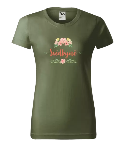 Dámské tričko Svědkyně - oranžové květiny