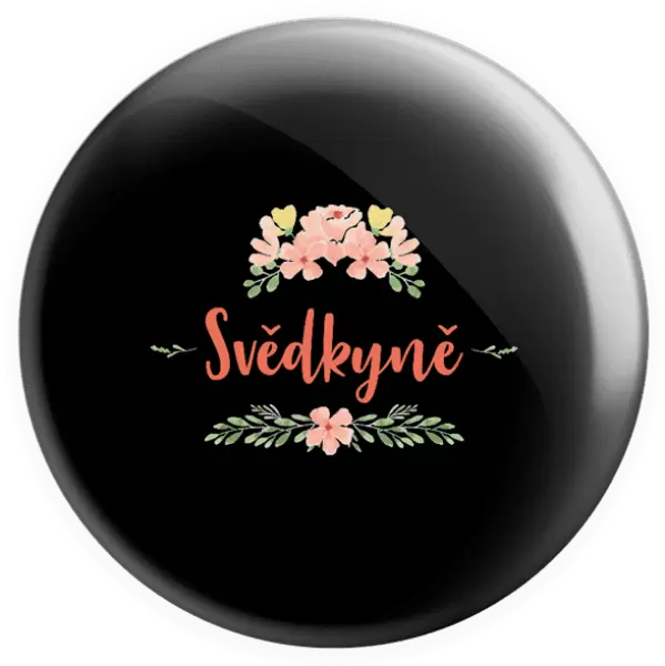 Placka Svědkyně - oranžové květiny