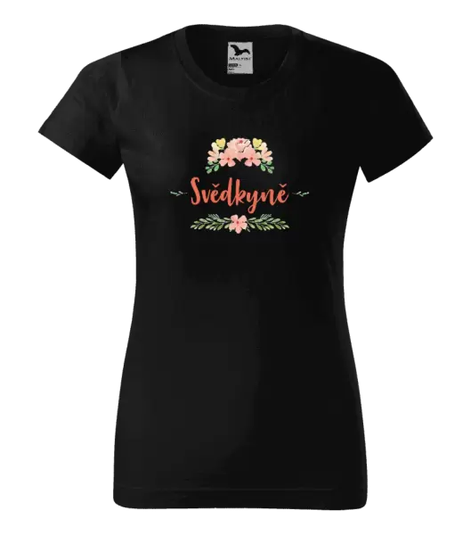 Dámské tričko Svědkyně - oranžové květiny