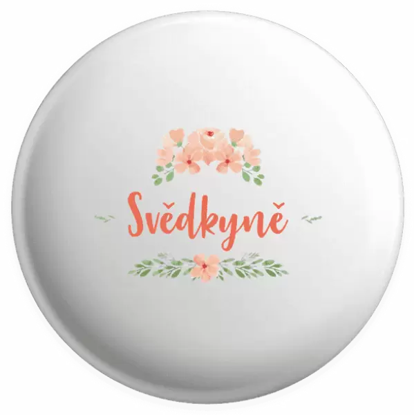 Placka Svědkyně - oranžové květiny