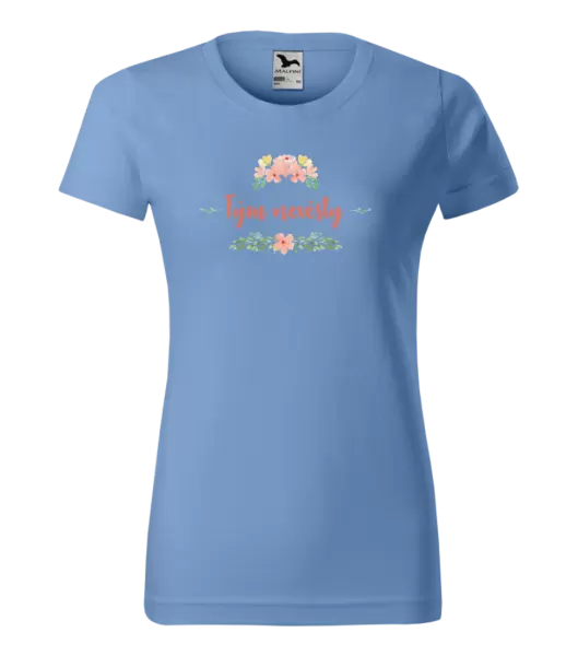 Dámské svatební tričko Tým nevěsty - oranžové květiny