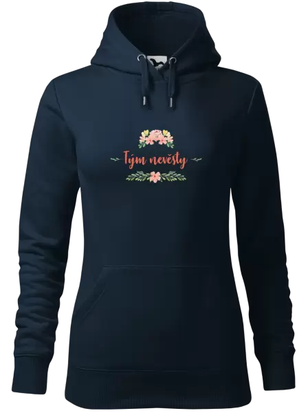 Dámská mikina Tým nevěsty - oranžové květiny