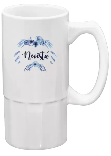 Půllitr Nevěsta - peříčka