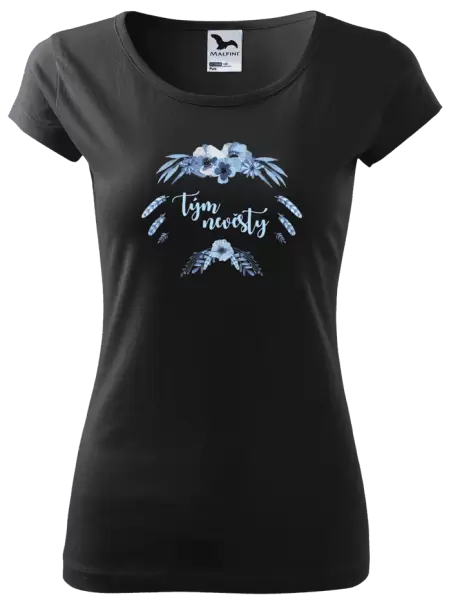 Dámské tričko Tým nevěsty - peříčka