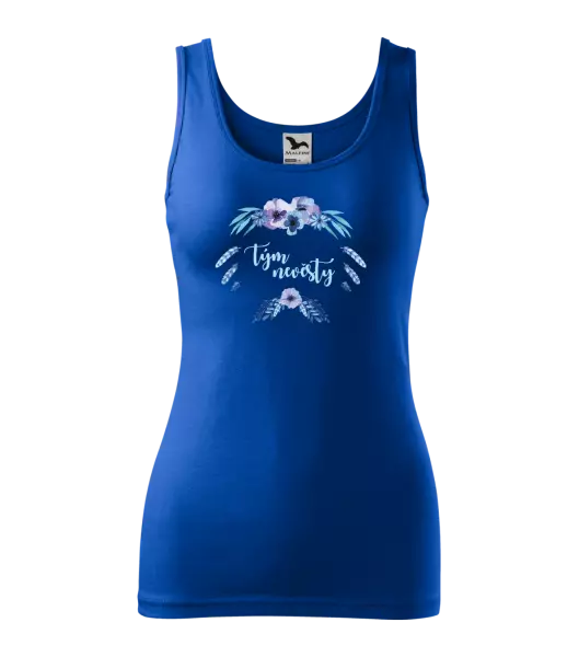 Dámské svatební tílko Tým nevěsty - peříčka