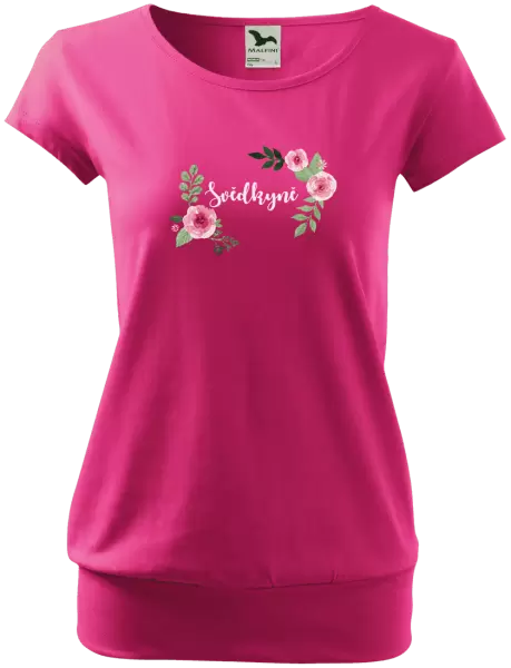 Dámské tričko Svědkyně - růže