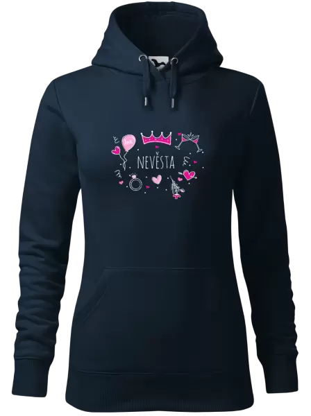 Dámská mikina Nevěsta - růžové ikonky
