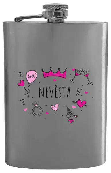 Placatka Nevěsta - růžové ikonky