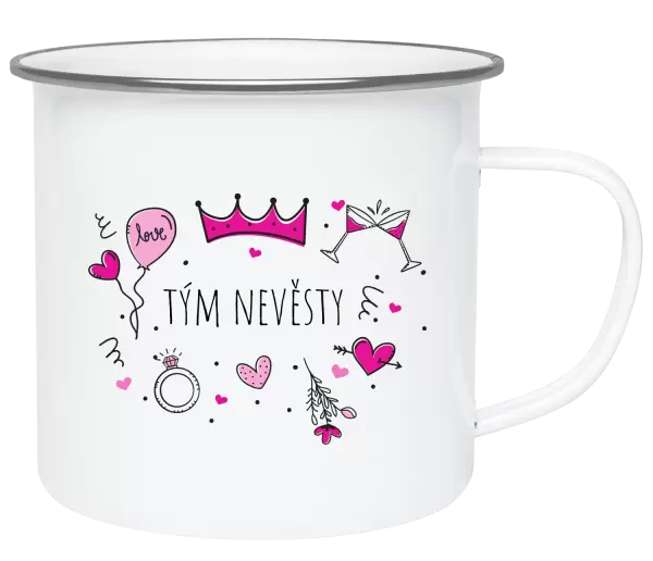 Plecháček Tým nevěsty - růžové ikonky