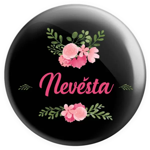 Placka Nevěsta - růžové květiny