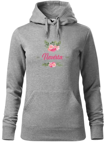 Dámská mikina Nevěsta - růžové květiny