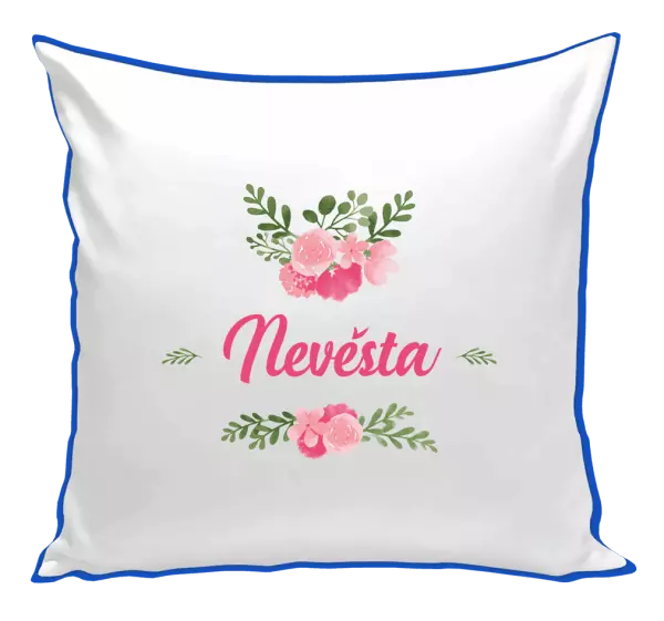 Polštář Nevěsta - růžové květiny