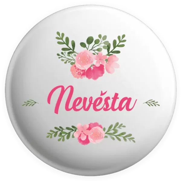 Placka Nevěsta - růžové květiny