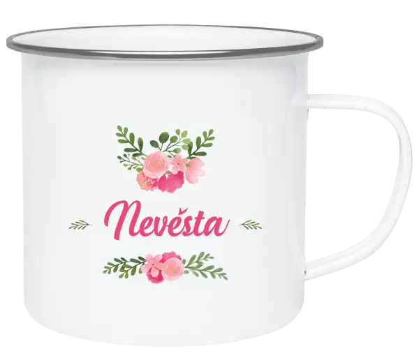 Plecháček Nevěsta - růžové květiny