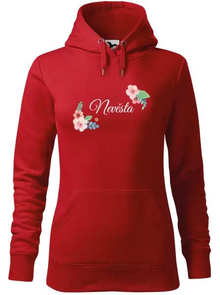 Dámská mikina Nevěsta - růžovomodré květiny