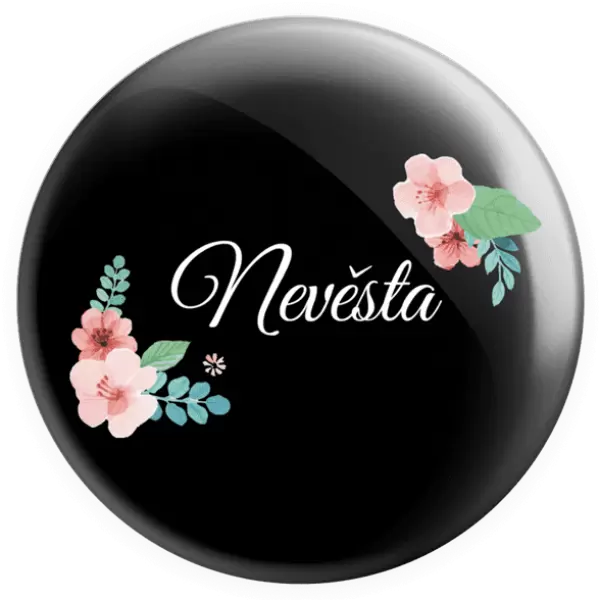 Placka Nevěsta - růžovomodré květiny