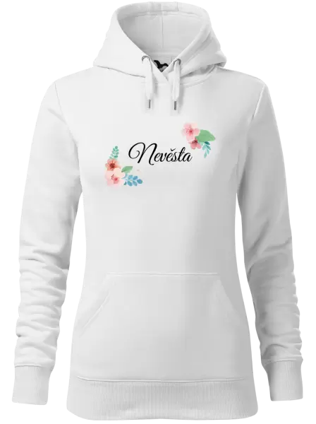 Dámská mikina Nevěsta - růžovomodré květiny