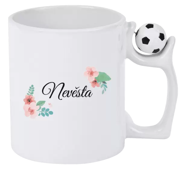 Hrnek Nevěsta - růžovomodré květiny