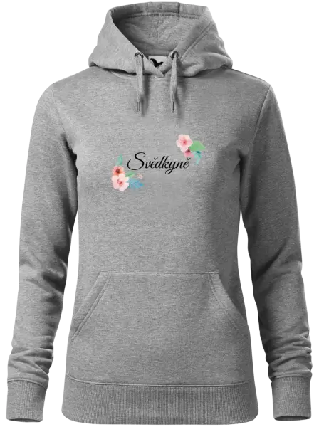 Dámská mikina Svědkyně - růžovomodré květiny