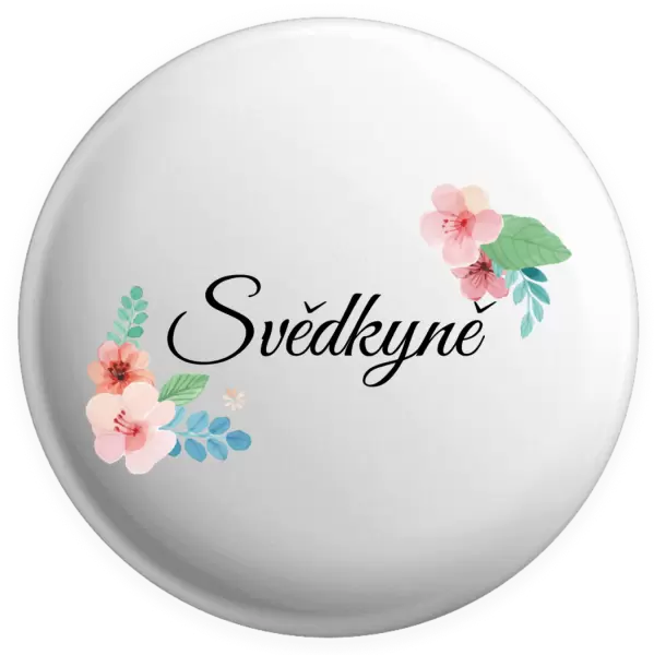 Placka Svědkyně - růžovomodré květiny