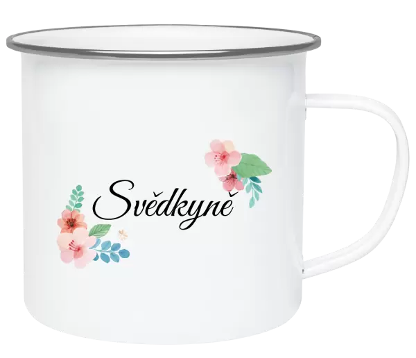 Plecháček Svědkyně - růžovomodré květiny