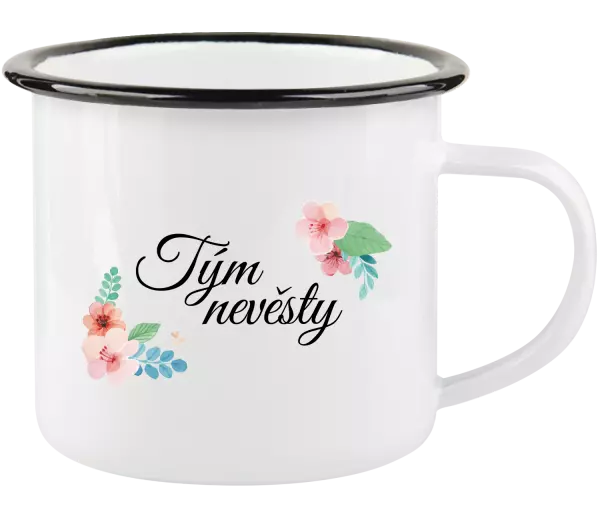 Plecháček Tým nevěsty - růžovomodré květiny