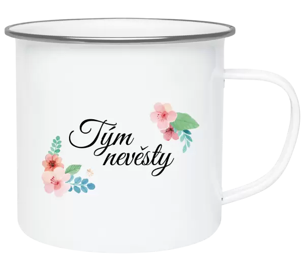 Plecháček Tým nevěsty - růžovomodré květiny