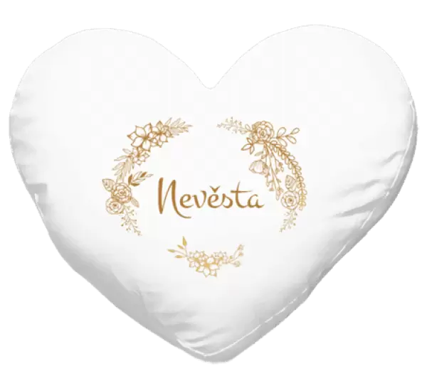 Polštář Nevěsta - okrové květiny