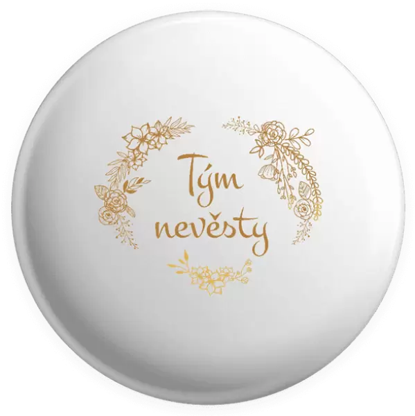 Placka Tým nevěsty - okrové květiny